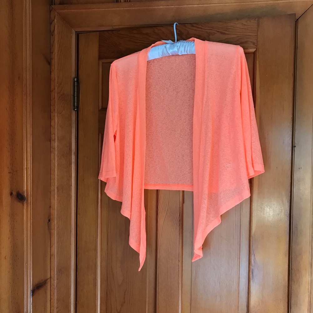 Zishitian Vibrant Orange Cardigan, Large